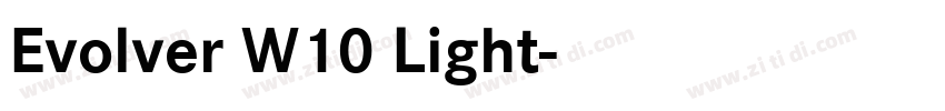 Evolver W10 Light字体转换
